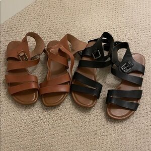 Franco Sarto Sandals - 2 pairs - Black and Brown